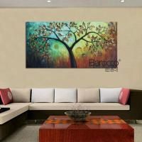Barocco Hand Painted Oil Painting on Canvas Abstract Leaves Tree Painting Modern Home Wall Decoration