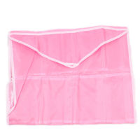 Honnyzia Shop LALANG Grid Storage Bag Clothing Hanging Cabinet (Pink)