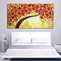 Barocco Hand Painted Scenery Oil Painting Flowers Tree Painting Modern Home Wall Decoration