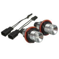 ไฟหน้าฮาโลดวงตานางฟ้าหลอดไฟโคมไฟไฟ LED สีฟ้า12V สำหรับ E60 BMW E39 E53 E64