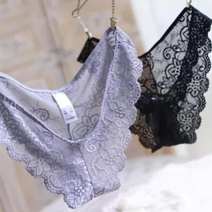 5 Pieces Of Lace V Shape Design Breathe Freely G String Thongs Women Ladies Panties Underwear