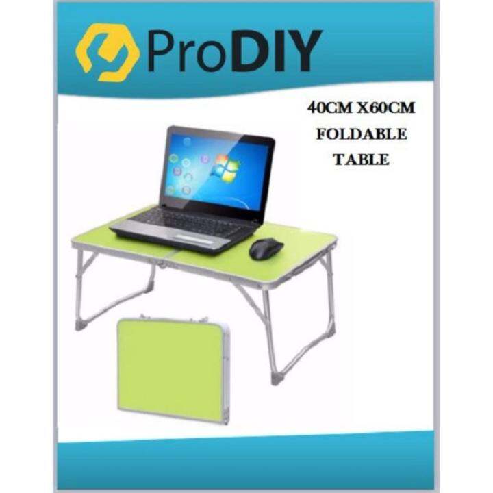 PORTABLE FOLDABLE ALUMINIUM LAPTOP DESK FOLDING COMPUTER TABLE (GREEN