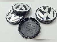 4 PCS โฟล์คสวาเกนผ้าคลุมล้อศูนย์ Volkswagen 65 มม. ล้อโลโก้ VW