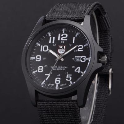 นาฬิกาข้อมือทหารระบบอนาล็อกควอตซ์แบบสเตนเลสสตีลวันที่สำหรับผู้ชาย BK