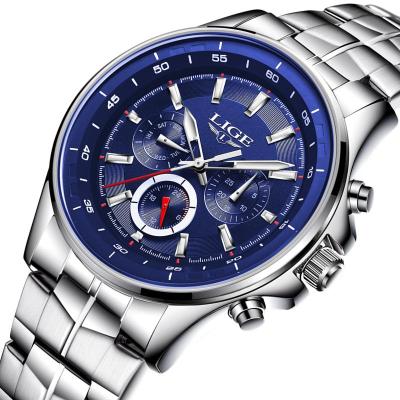 นาฬิกานาฬิกากันน้ำนักธุรกิจผู้ชายสำหรับผู้ชายนาฬิกาข้อมือควอตซ์แนวสปอร์ตลำลองหรูหราแบรนด์ชั้นนำ