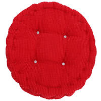 QianXing Shop LALANG Winter Chair Seat Cushion Cover Pad Soft Warm Round Mat Bright Red