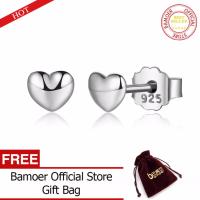 BAMOER จัดส่งฟรี100% 925เงินสเตอร์ลิง Anting Petite ต่างหูตุ้มหูผู้หญิงเงินขนาดเล็กเครื่องประดับ Brincos PAS441