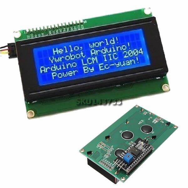 IIC/I2C/TWI 2004 204 20X4 Character LCD Module Display For Arduino Blue ...