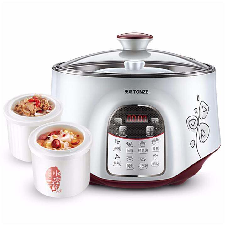 Tonze DGD2222EWG Multifunctional Smart Waterisolated Multistew Slow Cooker (3 Inserts) Lazada