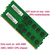 4GB 2X2GB PC3-10600 DDR3 1333Mhz หน่วยความจำสำหรับเดสก์ท็อปเมนบอร์ดตัวประมวลผล AMD