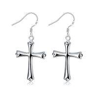 Kemstone Simple Cross Dangle Drop Earring Silver Color Ear Hook Earrings 50% off