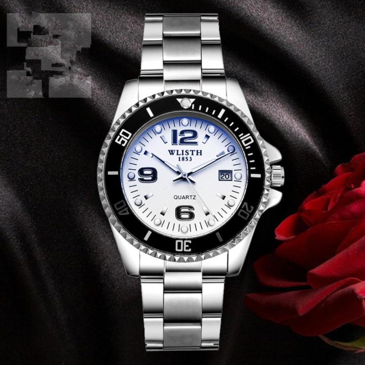 wlisth-นาฬิกาผู้ชายเกรดสูงกันน้ำซีรีย์ลายผีน้ำนาฬิกาธุรกิจ