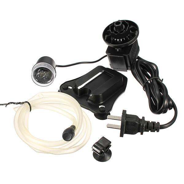 4 Blue LED Submersible Aquarium Fish Tank Water Fountain Air Maker Pump