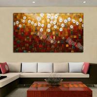 Barocco Hand Painted Oil Painting Little White Flowers Painting Modern Simple Home Wall Decoration