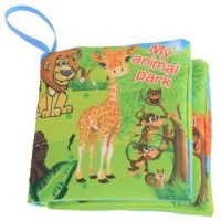 Woodrowo I.j Shop  LALANG Baby Educational Early Learning Cloth Book Animal Park Picture Cognition