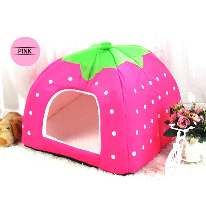 Foldable strawberry dog bed Pet Sleep Bed pinkL Lazada PH