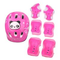 7pcs/set Sports Protective Safeguard Pads Set Equipment For Skateboard (pink)