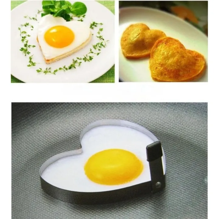 3pcs Egg Frying Tool Set Round Heart Shaped Mold Silicone - Temu