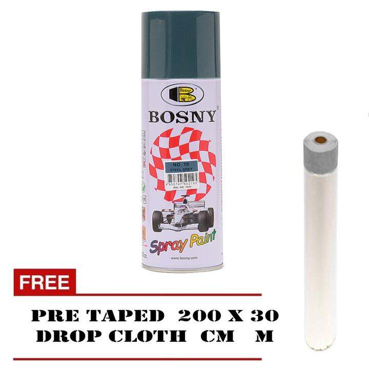 No. 10 Steel Grey Ordinary Color, Free PreTape Drop Cloth 200 cm x 30