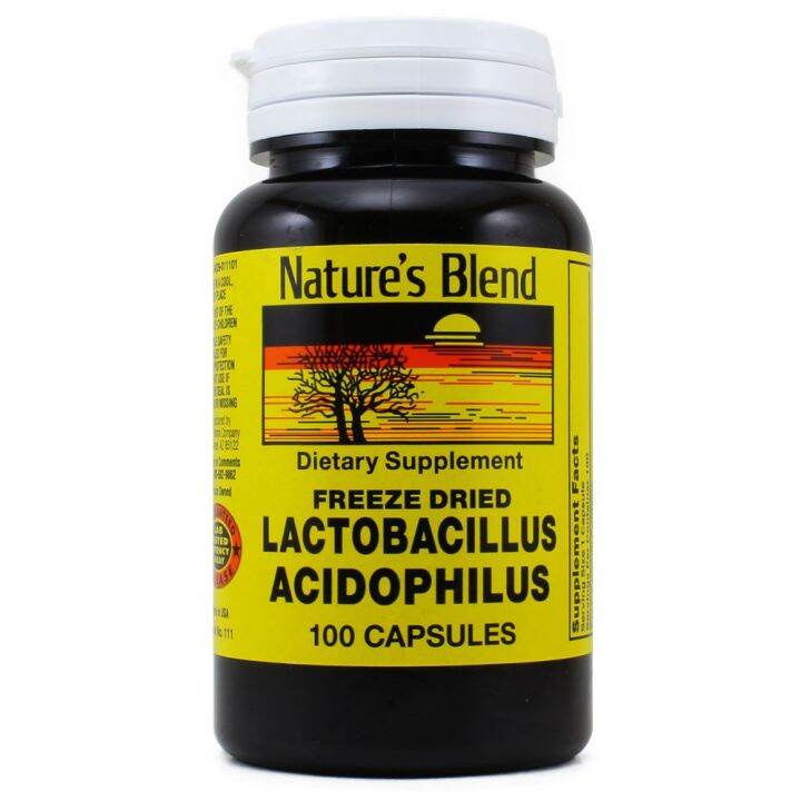 Nature's Blend Freeze Dried Lactobacillus Acidophilus, 100 Capsules