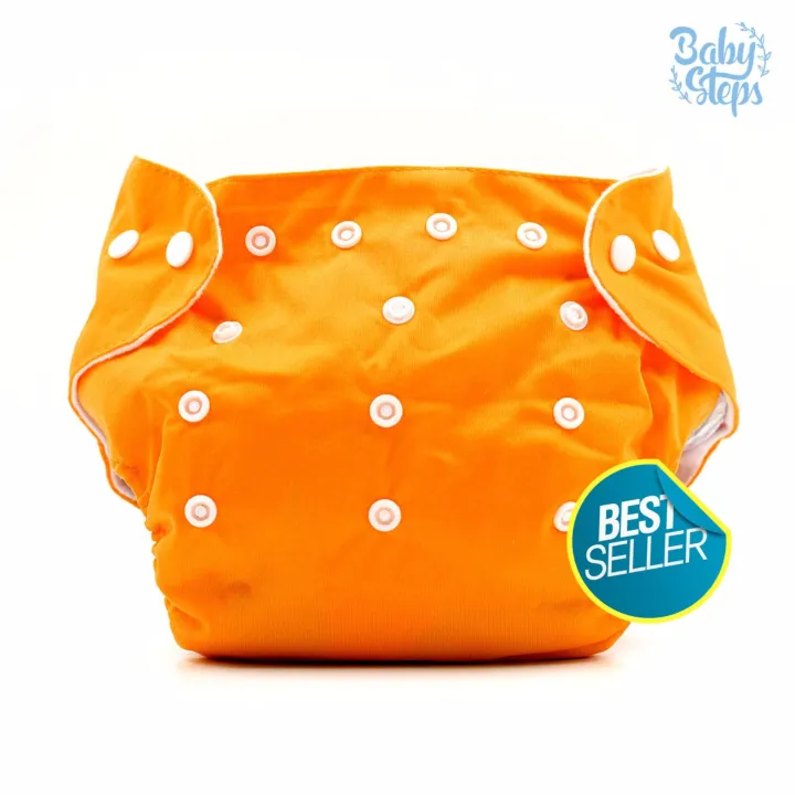 BABY STEPS Cloth Baby Diapers (Orange) Lazada PH