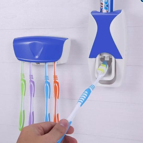 Automatic Dustproof Toothpaste Dispenser with Toothbrush Holder ...