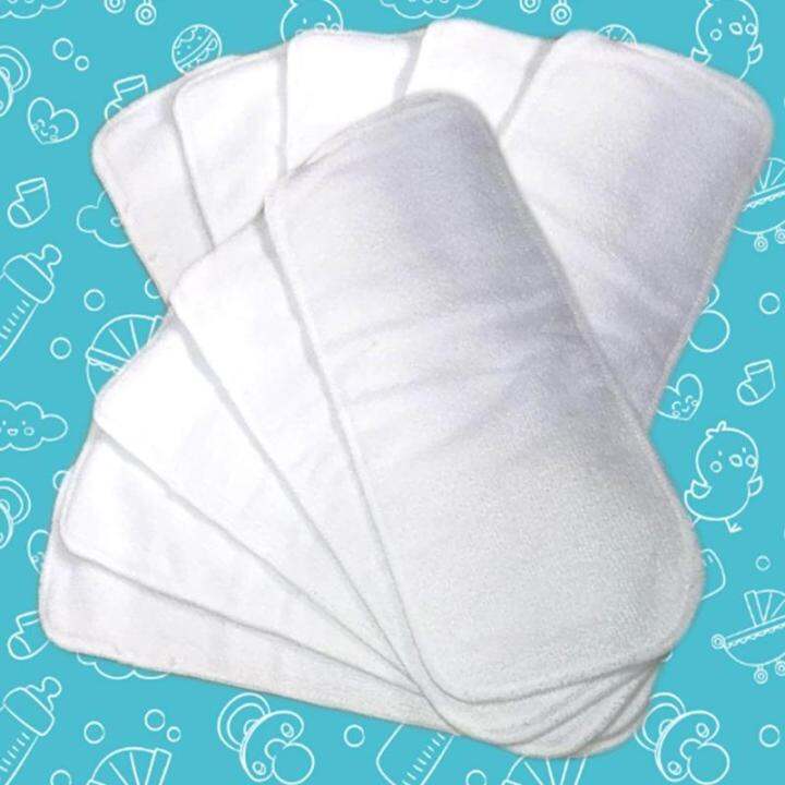 Microfiber Cloth Diaper Inserts set of 10 White Lazada PH