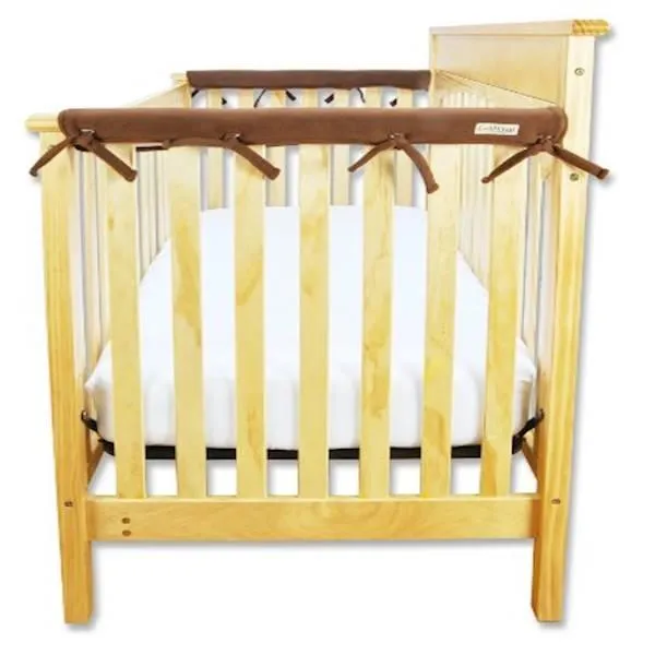 Trend Lab Fleece Cribwrap Rail Covers For Crib Sides (Set Of 2) Brown