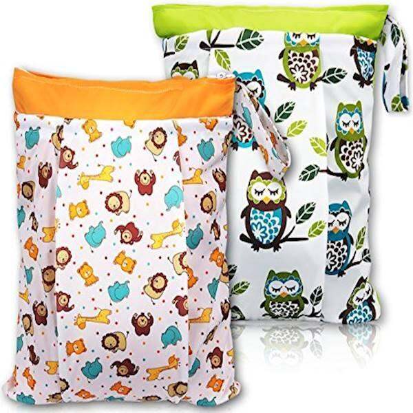 BONTIME Wet Bag For Cloth Diapers Double Pockets and Antislide