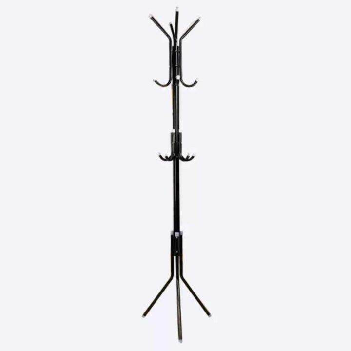 12 Hook Carbon Steel Coat Rack Hanging Pole Rack Clothes Hanger Coat Stand Storage Display Hall