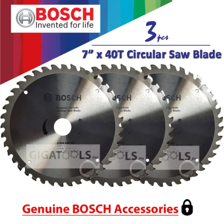 Bosch Circular Saw Blade 7 x 40T 3pcs ( 3's ) 2608644317 ( CIRSWBL