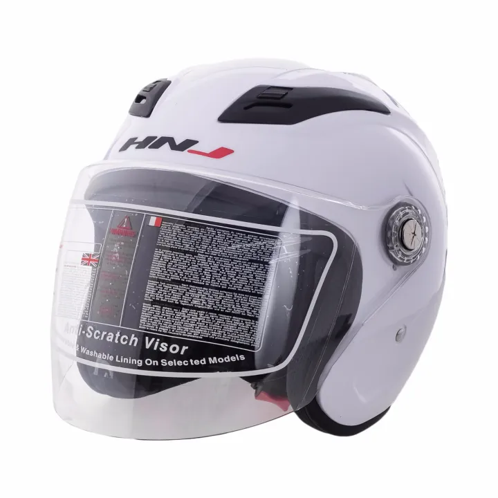 HNJ 518 Open Face Safe and Convenient Motorcycle Helmet (White) Lazada PH