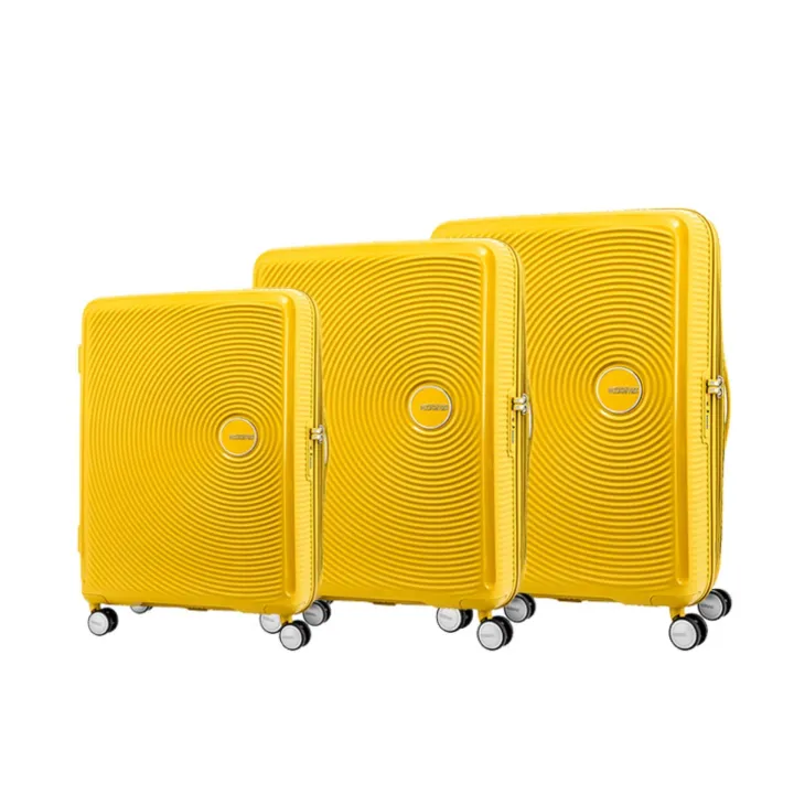 American Tourister Curio 3pc Set Exp TSA Golden Yellow Lazada PH