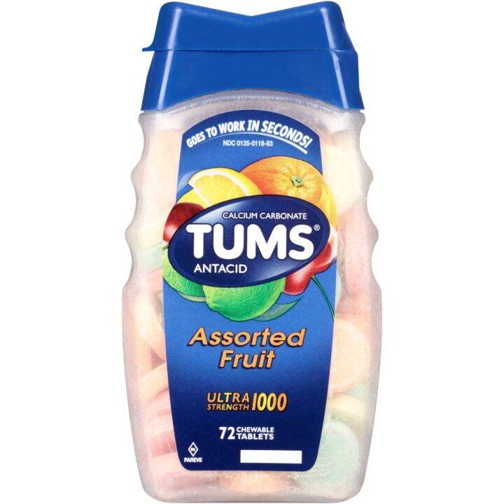 Tums Antacid Ultra Strength 1000 Assorted Fruit, 72 Tablets Lazada PH