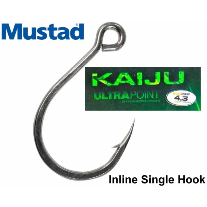 Hameçons Simples Mustad Kaiju Inline - Lot D'hameçons De Pêche Neufs