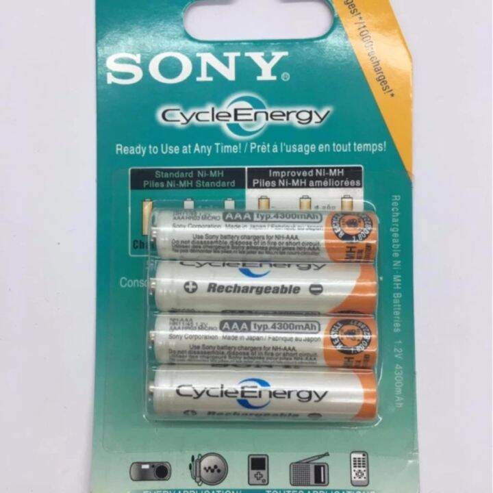 NH-AAA CycleEnergy Nickel-Metal Hydride Rechargeable Batteries Set of 4 ...