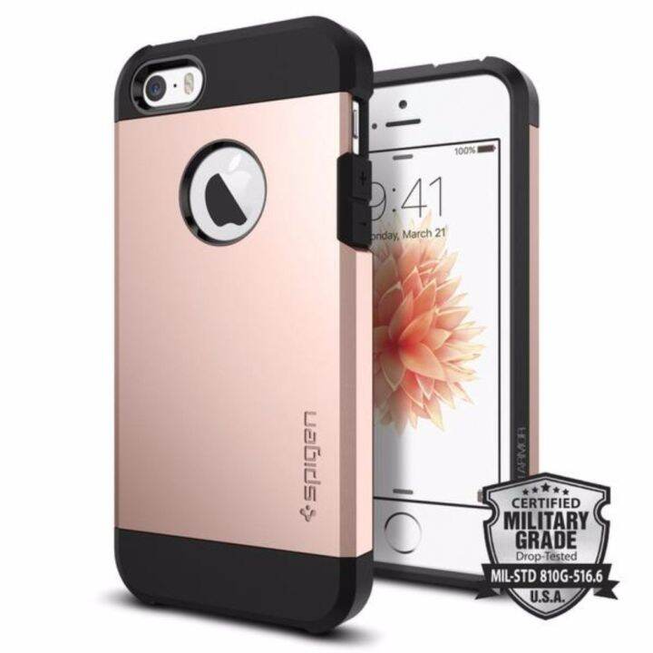 Spigen iPhone SE (2016) / 5S / 5 Case Tough Armor Rose Gold | Lazada PH