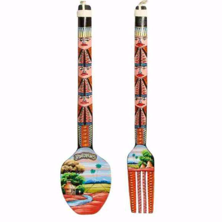 Atin Ito Handicrafts Wooden Spoon and Fork Philippine Home Decor