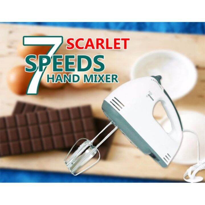 Scarlett 7 Speed Hand Mixer White Lazada PH
