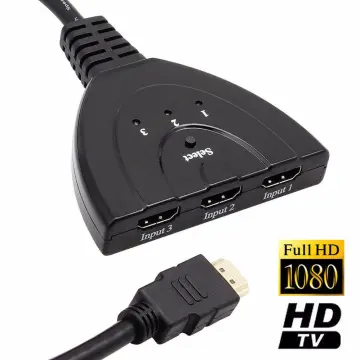 3 Port HDMI Multi Display Auto Switch Hub Box Splitter 1080P HD TV Adapter  Cable