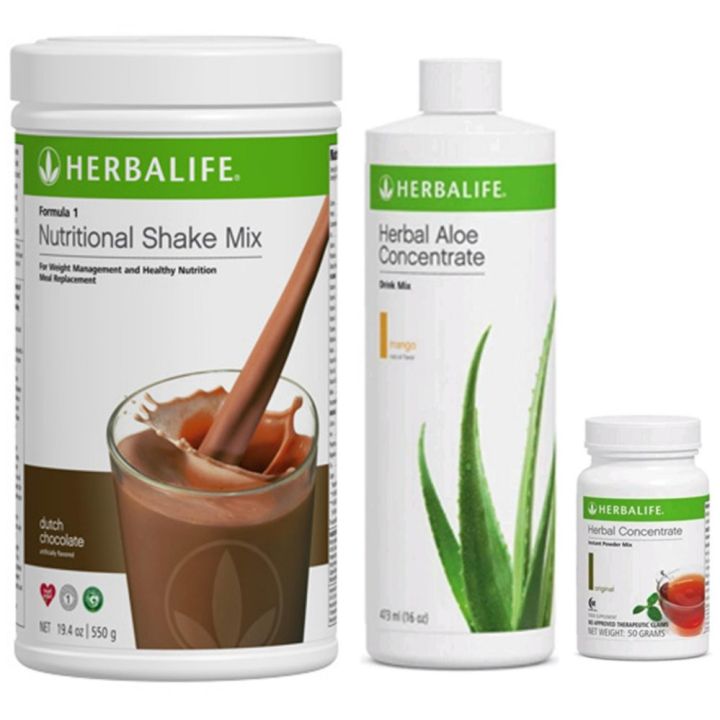 Herbalife Meal Replacement (Choco Shake, Aloe Mango & Tea 50g) | Lazada PH