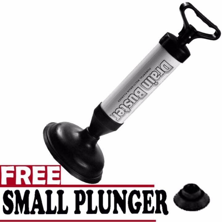 Drain Buster Compressed Air Plunger / Toilet Plunger with Free Small