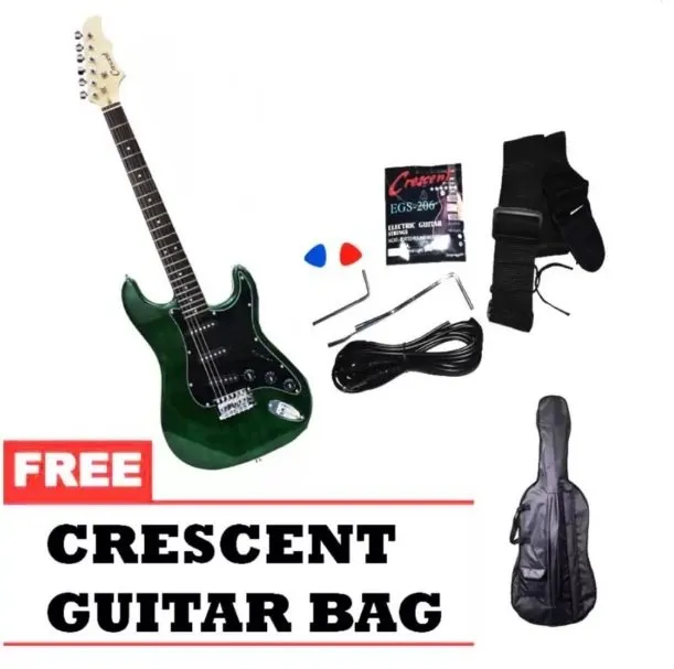 Crescent Electric Guitar (Dark Green) Lazada PH