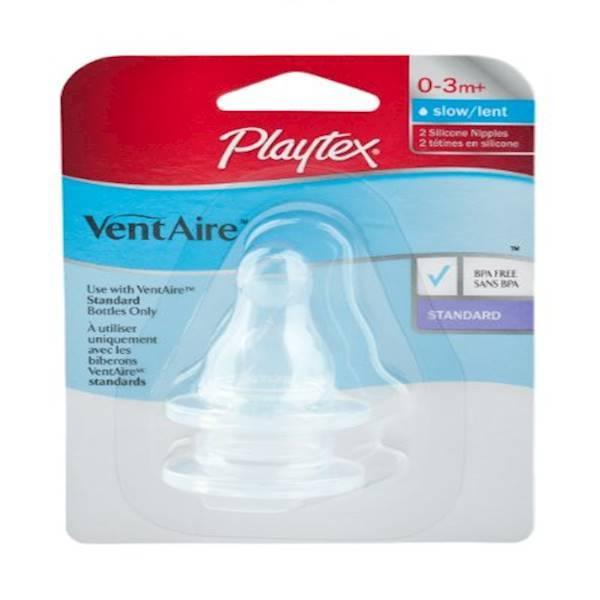 Playtex 2 Pack Ventaire Silicone Slow Flow Nipple (Discontinued By