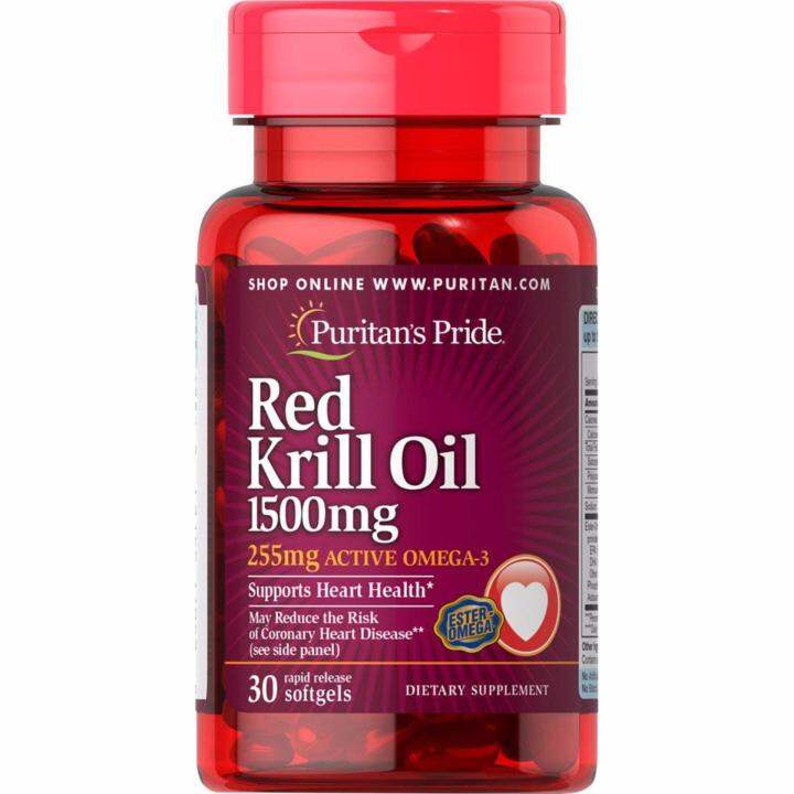 Puritan's Pride Red Krill Oil 1500 mg, 30 Softgels Lazada PH