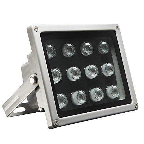 AUTENS IR Illuminator – 850nm 18-LED Array, IP67 Waterproof, Wide Angle For CCTV & IP Cameras (30°-90° Options)