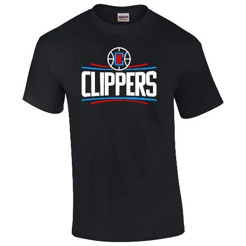 Gildan Brand Los Angeles Clippers NBA Teams Design Shirt T-Shirt (Black ...