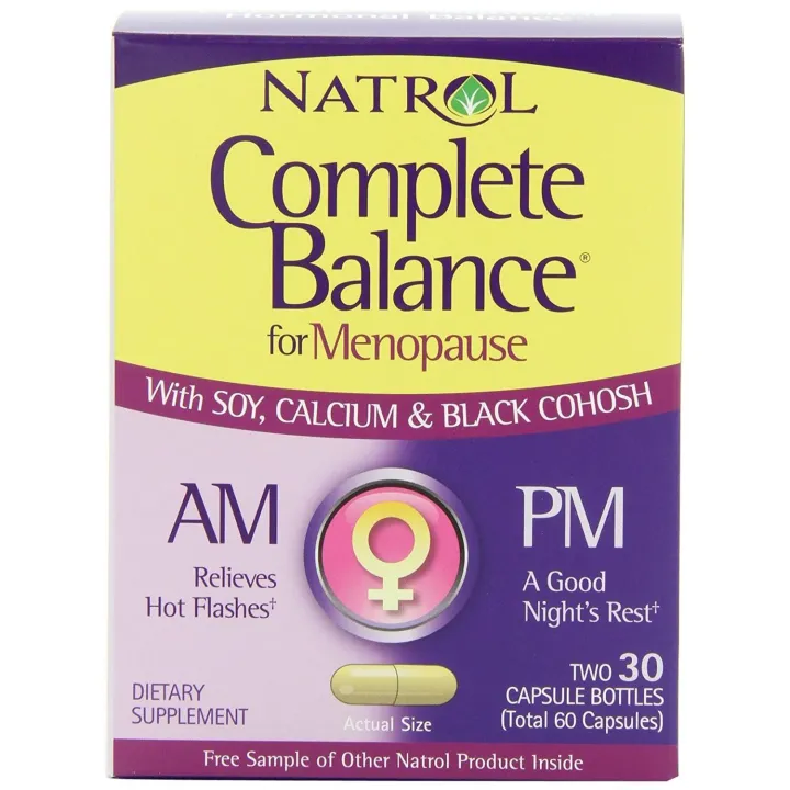 Natrol Complete Balance A.M./P.M. Formula for Menopause, Two, 30 ...