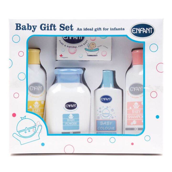 Enfant Baby Toiletries Gift Set (Baby shampoo, bath, powder, soap