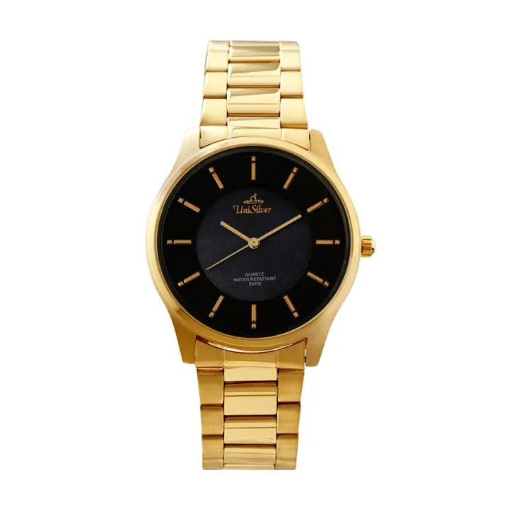 UniSilver TIME Travello Pair Men's Gold / Black Mother-of-Pearl Analog ...